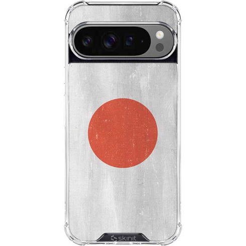 Japanese Flag Distressed Google Pixel 10 Pro Clear Case
